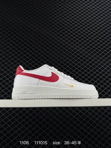 Nike Air Force 1 Low White With Pink Black Gray Cream Swoosh Options And Gold Mini Swoosh EU 36-45 5 Lifestyle - Unisex (BS-74331)