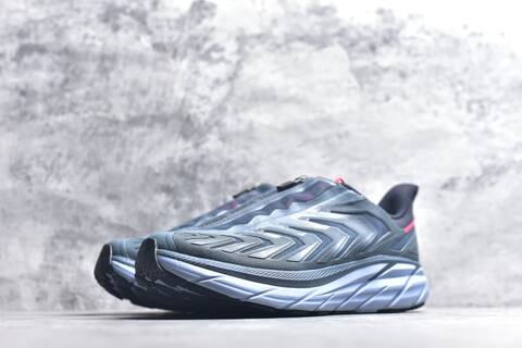 HOKA ONE ONE Project Clifton Dark Grey Light Blue Black Red Running Shoe Running Sneakers BS-59540