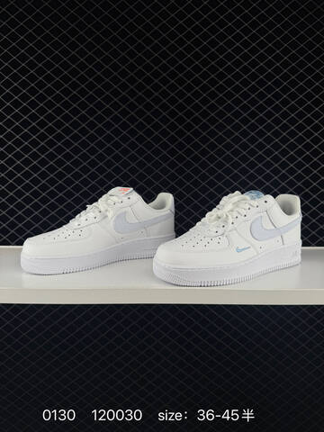 Nike Air Force 1 07 White With Light Blue Accents 36-45 5 Lifestyle - Unisex (BS-72883)