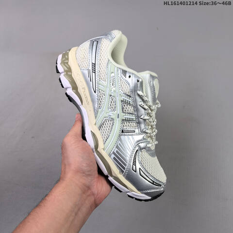 ASICS Gel Kayano 12 1 Silver Off White Pale Mint EU 36 46 Running Shoe EU 36-46 Running Sneakers - Unisex (BS-69156)