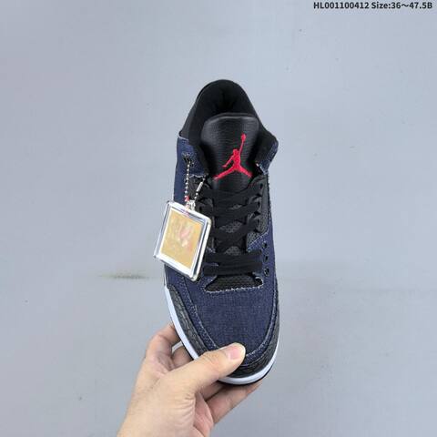 Jordan Air Jordan 3 Black Navy Denim White Red EU 36-47 5 Basketball - Unisex BS-66229