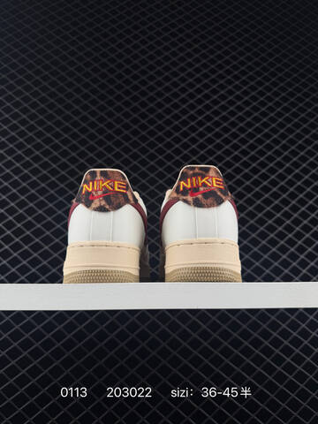 Nike Air Force 1 07 Low White Beige Burgundy EU 36-45 Lifestyle - Unisex (BS-73164)