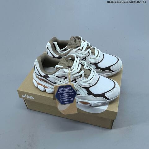 ASICS GEL NYC White Brown Khaki Orange EU 36 47 Running Shoe EU 36-47 Running Sneakers - Unisex (BS-68845)