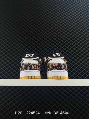 Nike SB Dunk Low Black White Multi-Color Yellow EU 36-45 Skate - Unisex (BS-74105)