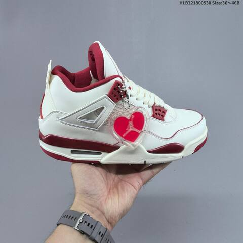 Jordan Air Jordan 4 Retro Denim Iced Carmine Pink 36-46 Basketball - Unisex BS-65849