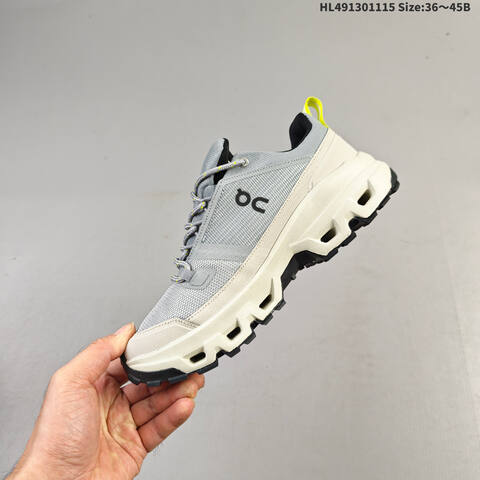 On Running Cloudrock Low WP Grey Off White Black Neon Yellow EU 36-45 Trail Shoe Trail Running Sneakers - Unisex (BS-69812)