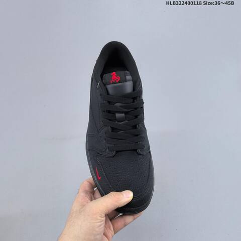 Jordan Air Jordan 1 Low x Travis Scott Black Red EU 36-45 Casual - Unisex (BS-66928)