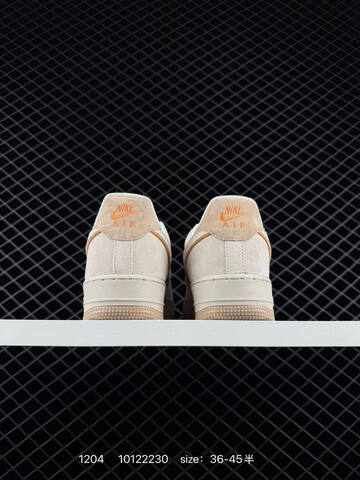 Nike Air Force 1 07 Beige Cream With Orange Accents EU 36-45 5 Lifestyle - Unisex (BS-73834)