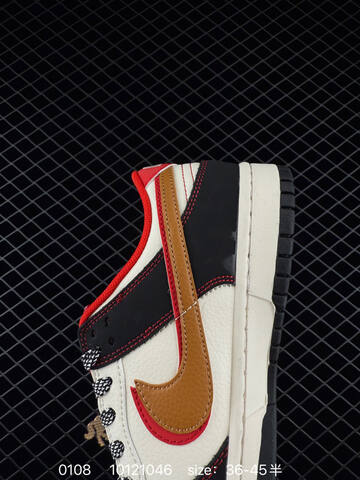 Nike SB Dunk Low White Black Brown Red 36-45 Skate - Unisex (BS-73246)