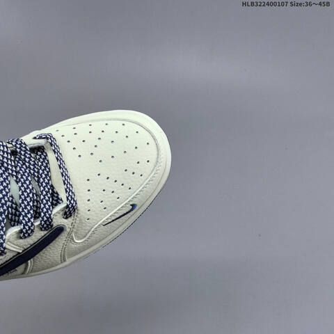 Nike Air Jordan 1 x Travis Scott Cream Navy With Stussy Script And Blue Laces 36 45B Lifestyle - Women's (BS-67065)