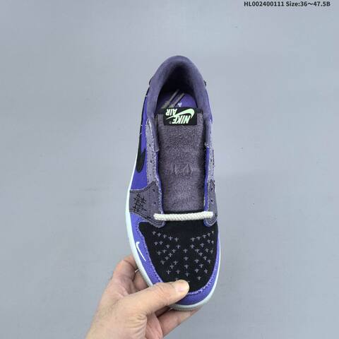 Jordan Air Jordan 1 Low OG Zion Williamson Regency Purple Dark Raisin Black 36-47 5 Basketball - Unisex (BS-67012)