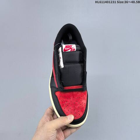 Nike Air Jordan 1 Black Red Cream 36-48 5 Basketball - Unisex (BS-67152)