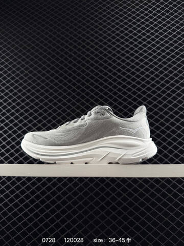 HOKA ONE ONE Clifton 10 Light Grey White EU 36-45 Running Shoe Running Sneakers - Unisex (BS-86526)