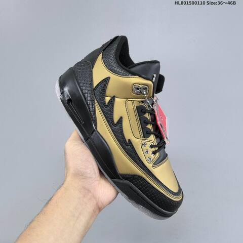 Jordan Air Jordan 3 Black Gold EU 36-46 Basketball - Unisex (BS-67024)