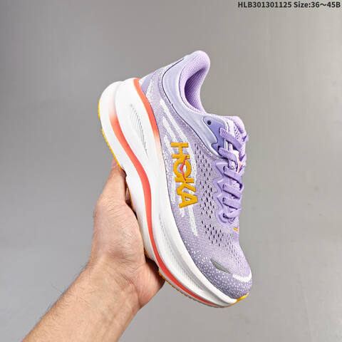 HOKA ONE ONE Bondi 9 White Blue Purple Grey EU 36-45 Running Shoe Running Sneakers - Unisex (BS-69447)