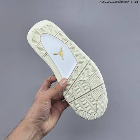 Jordan Air Jordan 4 Retro WMNS Vivid Sulfur Sail White With Metallic Gold Accents EU 36-47 5 Basketball - Unisex (BS-67186)