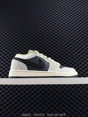 Jordan Air Jordan 1 Low SE Light Grey Dark Off White Yellow Black EU 36-46 Sneaker - Unisex (BS-81164)
