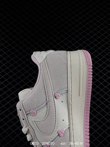 Nike Air Force 1 Low 07 Valentines Day Sail Light Grey Pink EU 36-40 Sneaker - Unisex BS-70645