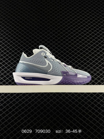 Nike Air Zoom G T Cut 3 EP Grey White Purple White Red EU 36-45 Basketball Shoe - Unisex (BS-70531)