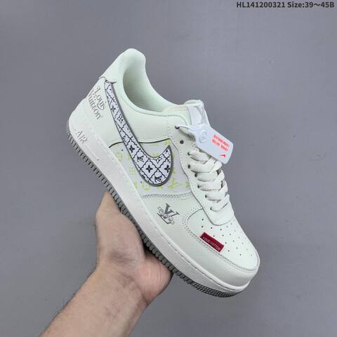 Nike Air Force 1 07 Low Off White Grey Light Yellow Red EU 39-45 Sneaker - Unisex BS-61208
