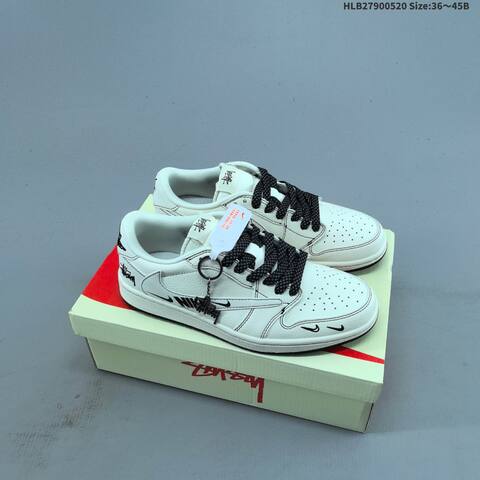 Jordan Air Jordan 1 Low White Black EU 36-45 Basketball - Unisex (BS-65922)