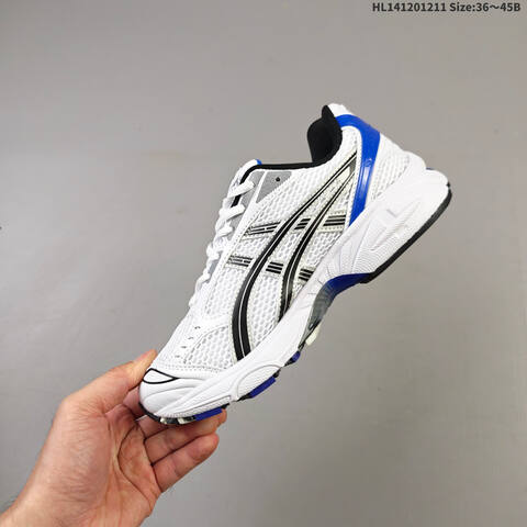 ASICS Gel Kayano 14 White Silver Blue Black EU 36-45 Running Shoe Running Sneakers - Unisex (BS-69168)