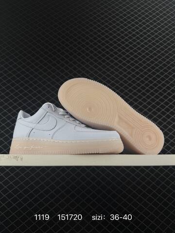 Nike Air Force 1 07 White Translucent Light Pink-beige Sole EU 36-40 Lifestyle - Unisex (BS-74123)