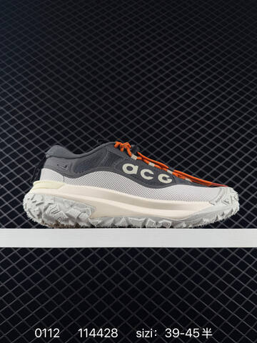 Nike ACG Mountain Fly 2 Low GTX Grey Black White With Orange Laces 39-45 Trail - Unisex (BS-73178)