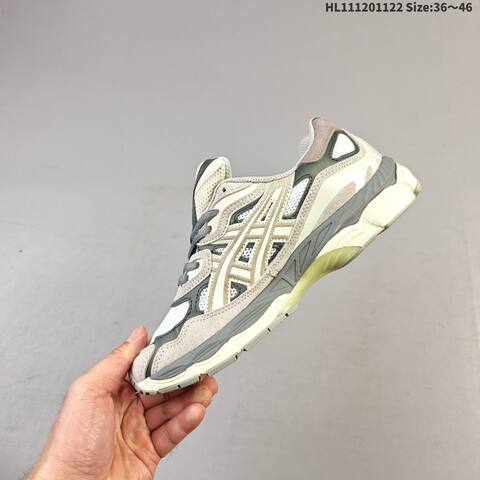 ASICS GEL-NYC Cream Dark Grey Sage Beige EU 36-46 Running Shoe Running Sneakers - Unisex (BS-69247)