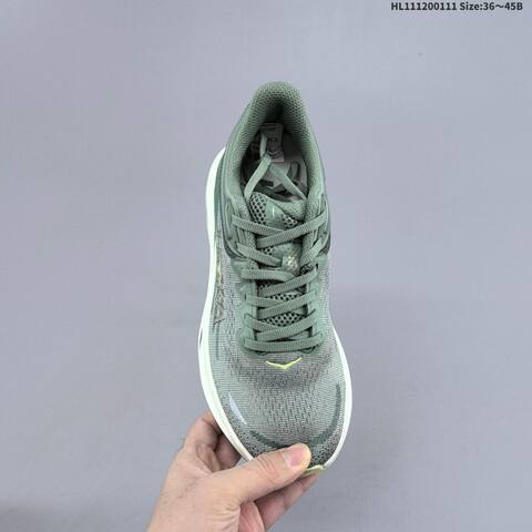 HOKA ONE ONE Bondi 9 Sage Green White Pale Yellow EU 36-45 Running Shoe Running Sneakers - Unisex (BS-69406)