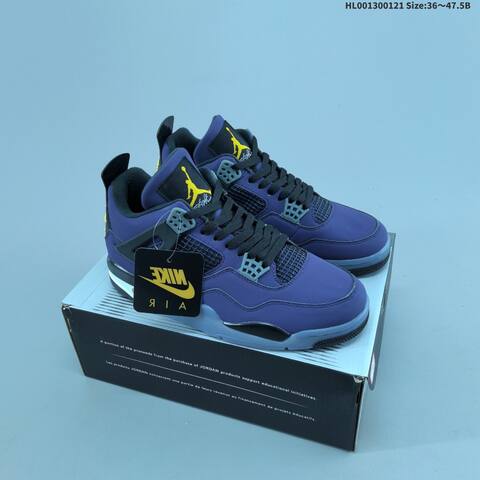 Jordan Air Jordan 4 Retro OG Imperial Purple Black Yellow EU 36-47 5 Basketball - Unisex (BS-66898)