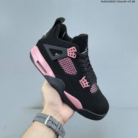 Jordan Air Jordan 4 Black Pink Thunder 36 47 5 Basketball - Unisex BS-65943