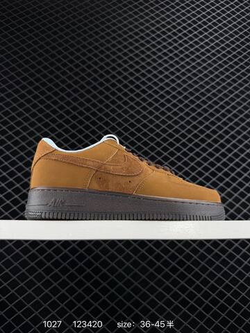 Nike Air Force 1 07 Low Cream Beige With Blue Green And Brown Accents 36-45 Casual - Unisex (BS-74536)