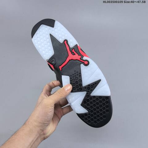 Jordan Air Jordan 6 Retro OG Black Red White 40 47 5 Basketball - Men's (BS-67048)
