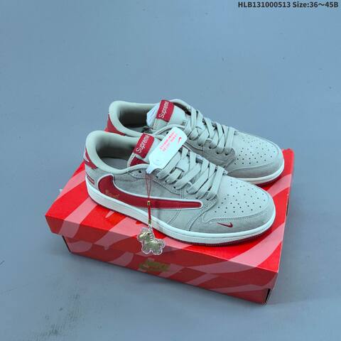 Nike Air Jordan 1 Low White Red Black EU 36-45 Lifestyle - Unisex (BS-65973)