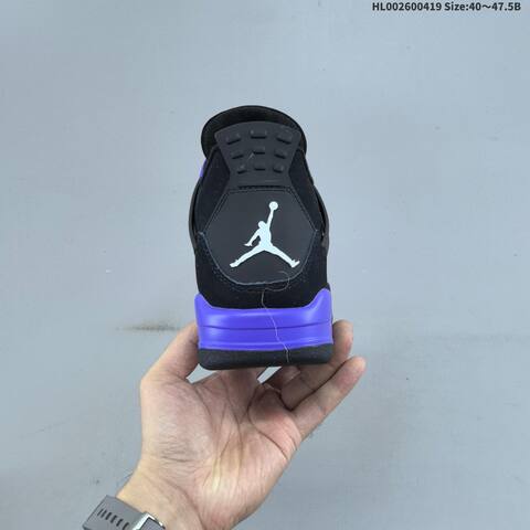 Jordan Air Jordan 4 Retro Purple Thunder Black Purple EU 40-47 5 Basketball - Men's (BS-66133)