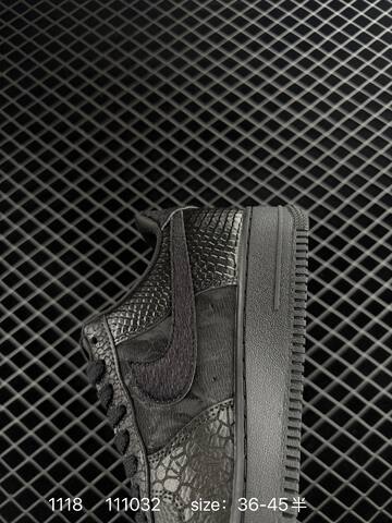 Nike Air Force 1 Low Black Anthracite Textured Snakeskin EU 36-45 5 Lifestyle - Unisex (BS-74141)