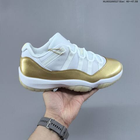 Jordan Air Jordan 11 Retro Low White Metallic Gold EU 40-47 5 Basketball - Men's (BS-65861)