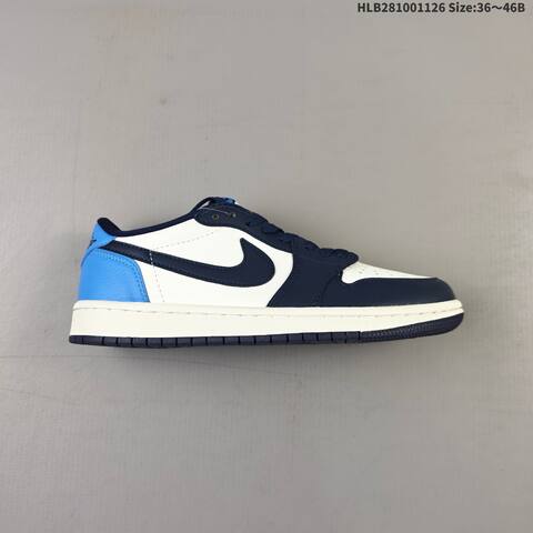 Jordan Air Jordan 1 Retro Low OG CZ0790-400 White Navy Blue EU 36-46 Basketball - Unisex (BS-63032)