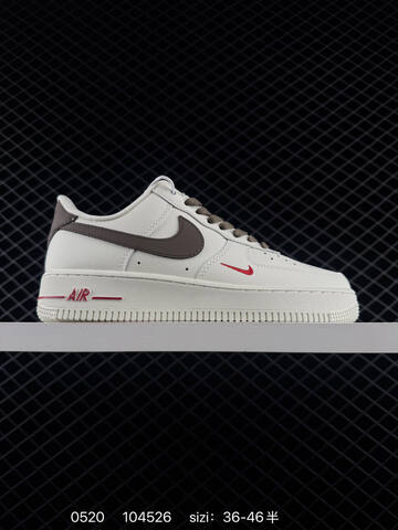 Nike Air Force 1 07 Low Off White Brown Red Silver EU 36-46 Lifestyle - Unisex (BS-71348)