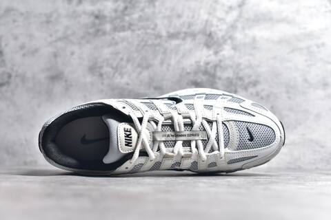Nike P-6000 White Grey Black Light Blue Running Shoe (BS-59691)