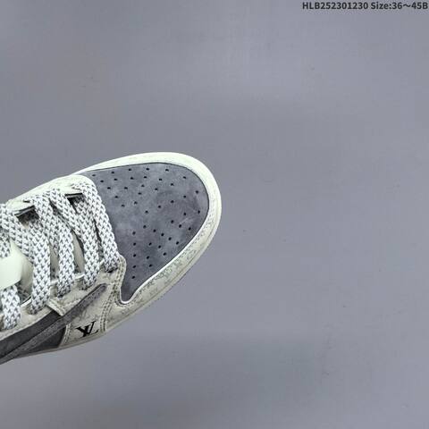 Nike Air Jordan 1 Low Gray White Red With Monogram Pattern 36 45 Lifestyle - Unisex (BS-67173)