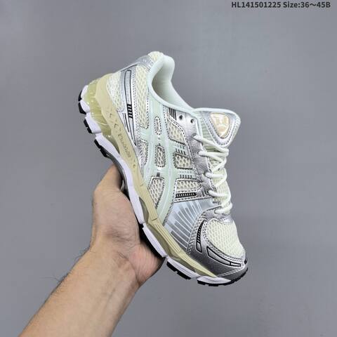 ASICS Gel-Kayano 12 Black Silver EU 36-45 Running Shoe Running Sneakers - Unisex (BS-69129)