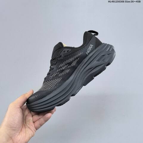 HOKA ONE ONE Bondi 8 TS CAGED TPU Black Grey EU 36-45 Running Shoe Running Sneakers - Unisex (BS-69384)