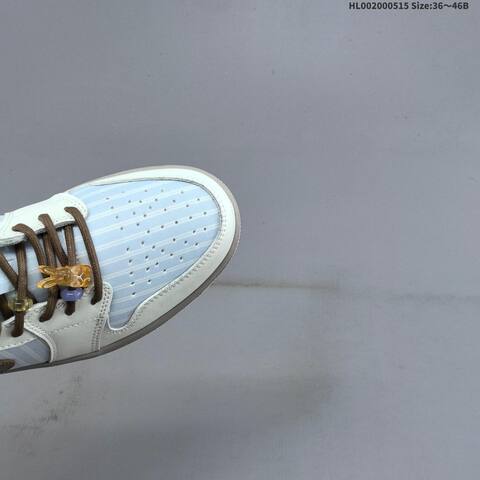 Jordan Air Jordan 1 Low White Light Blue Brown 36 46B Casual - Women's (BS-65953)