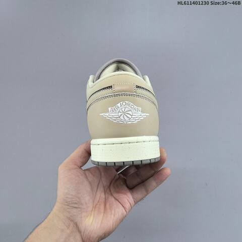 Nike Air Jordan 1 Low Black Grey Beige White 36-46 Lifestyle - Unisex (BS-67172)