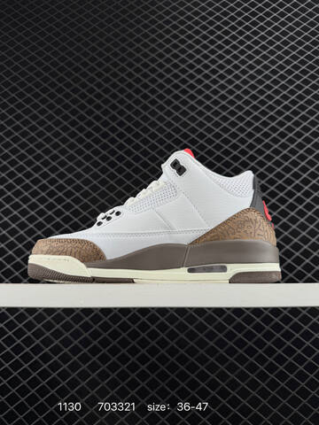 Jordan Air Jordan 3 Retro Olive Green White Black Gum EU 36-47 Basketball Shoe - Unisex (BS-80144)