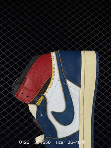 Jordan Union Los Angeles x Air Jordan 1 Retro High OG NRG Storm Blue White Navy Red Cream Black EU 36-48 Basketball Shoe - Unisex BS-79760