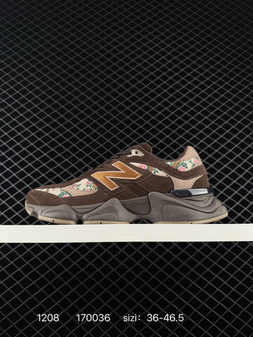 New Balance 9060 Brown Beige Tan Floral EU 36-46 5 Sneaker - Unisex (BS-82505)