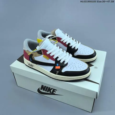 Jordan Air Jordan 1 Low x Travis Scott Reverse Mocha White Black Blue Red 36 47 5 Lifestyle - Unisex BS-67108
